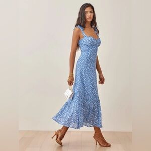 Reformation Nikita Dress in Marie Blue Floral